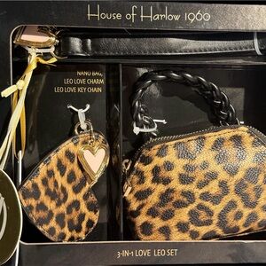 NEW- House of Harlow 1960 leopard Print 3 in 1 Love Leo Set